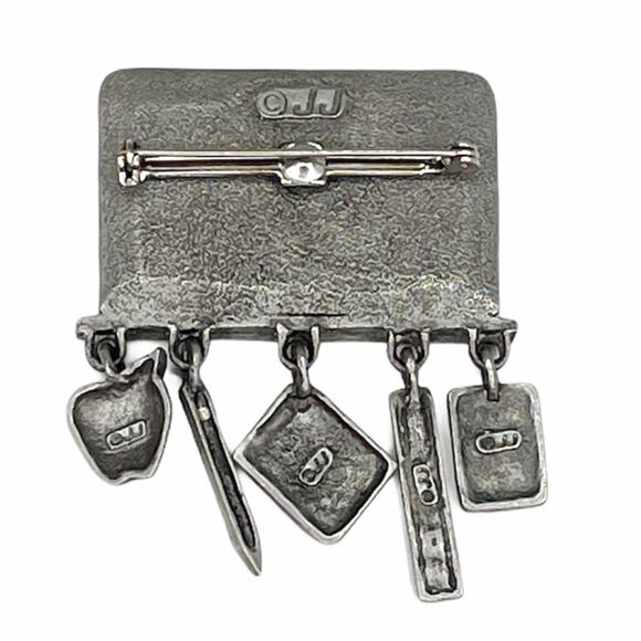 JJ Chalkboard and School Math Supplies Pin Vintage - Picture 2 of 5